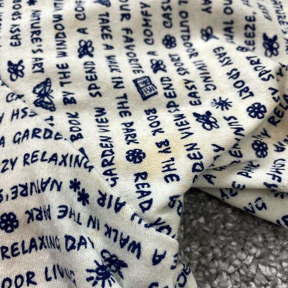 Unbranded Shirt Top Womens 3X White Blue Text Garden View Sunny Days Summer Tee - Picture 7 of 12